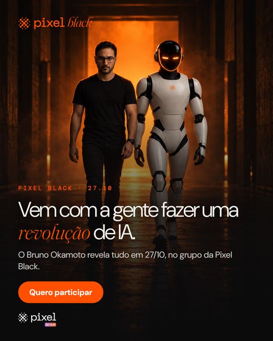 Estático P04, Bruno e o robô andando